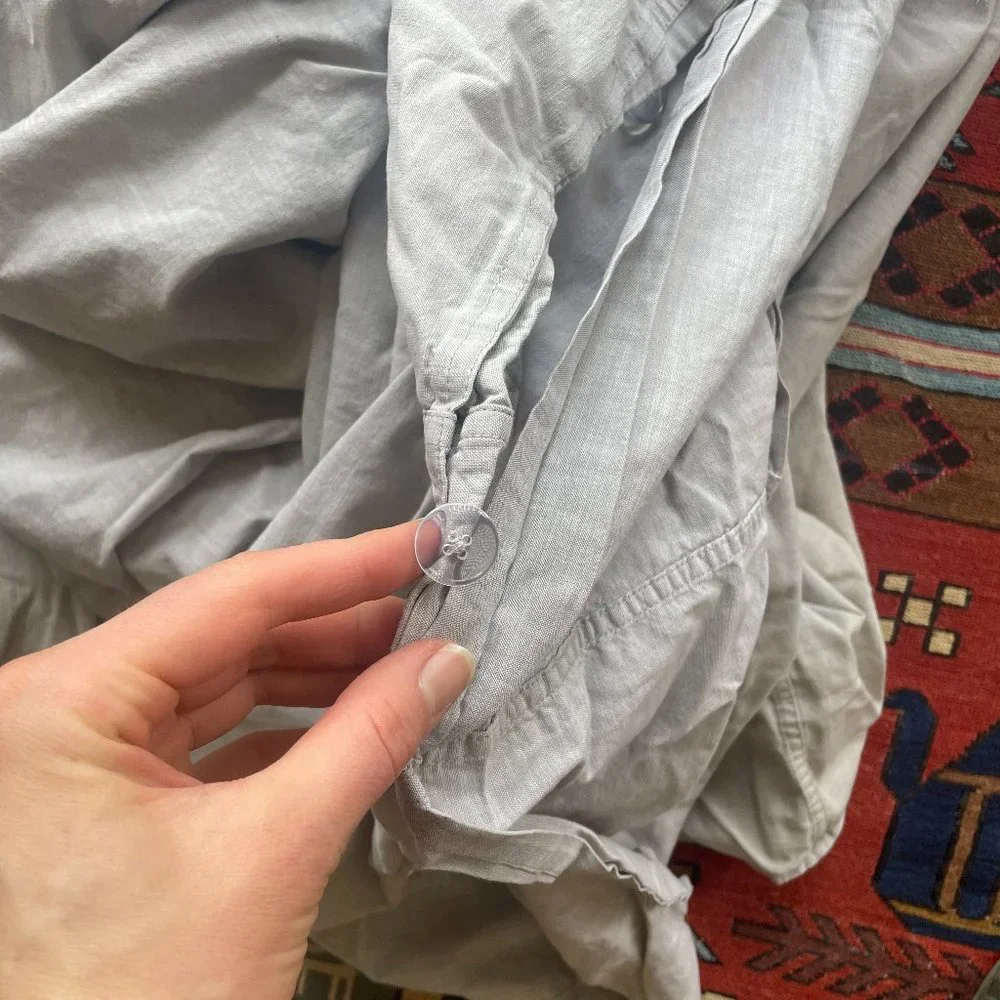 Restoration Hardware Chambray Duvet King in the color fog
